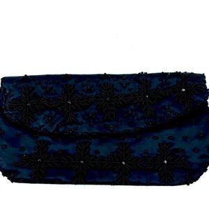 Clutch evening bag of Satin and Sequins.